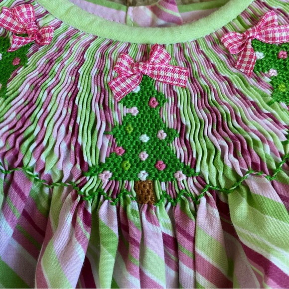Smocked Christmas Dress Southern Sunshine Kids - Picture 3 of 11